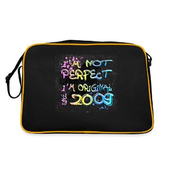 Je ne suis pas parfait, je suis original depuis 2009 Graffiti - Sac Retro - noir/or - Dos