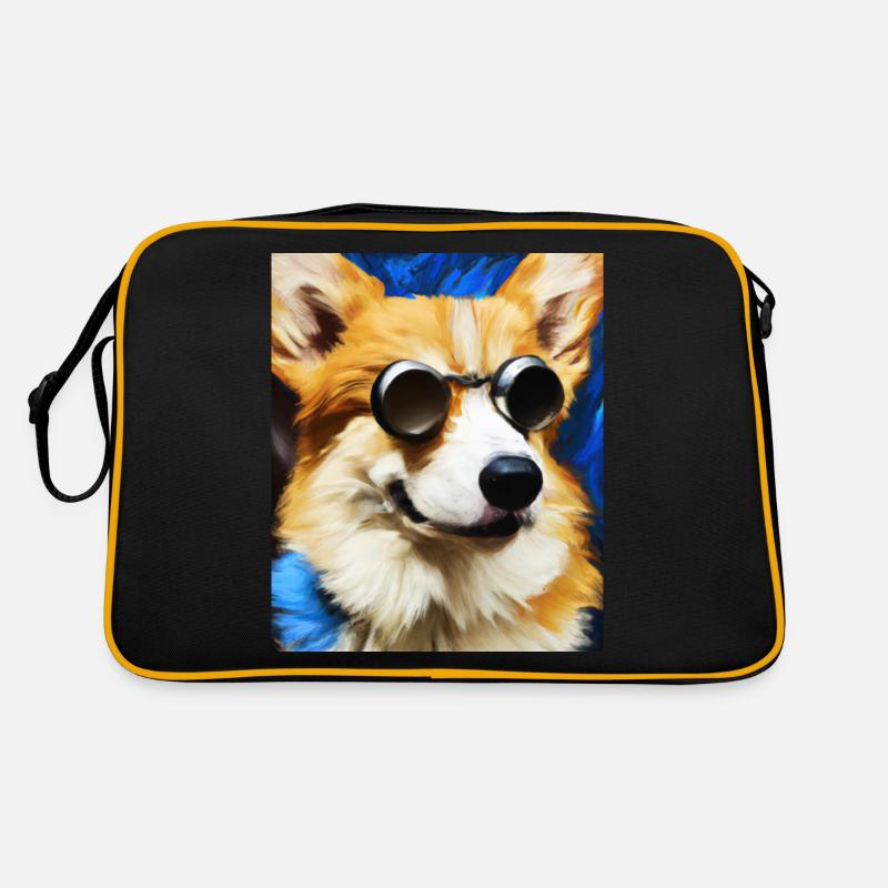 Corgi Portrait Vincent Van Gogh Style Chien Sac Retro
