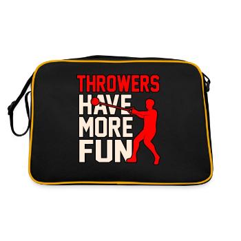 Throwing is more fun - Retro Bag - black/gold - Back