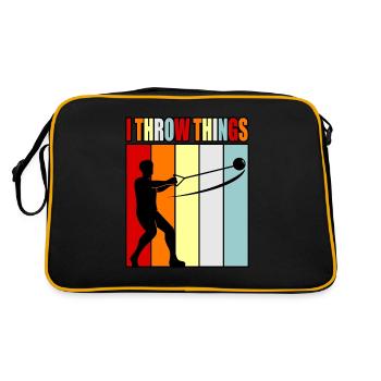 I throw things hammer throw - Retro Bag - black/gold - Back