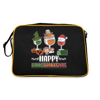 Hallothanksmas Vin Gaz Halloween Noël - Sac Retro - noir/or - Dos