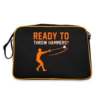 Ready to throw hammers - Retro Bag - black/gold - Back