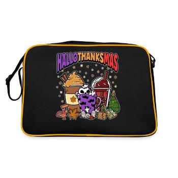 Hallothanksmas Café Latte Halloween Noël - Sac Retro - noir/or - Dos