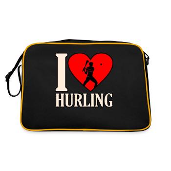 Ich Liebe Schleudern - Retro Tasche - Schwarz/Gold - Hinten