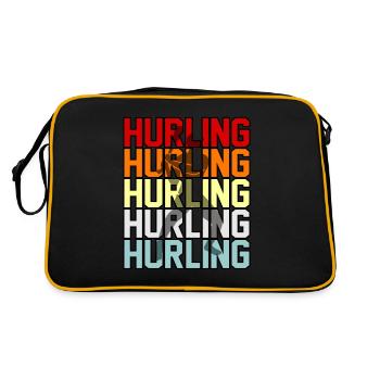 Retro-sport Schleudern - Retro Tasche - Schwarz/Gold - Hinten