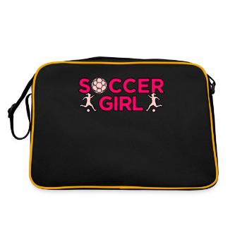 Fille de football Le ballon joue - Sac Retro - noir/or - Dos
