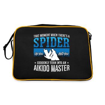 Aikido There's A Spider Fighter Martial Arts Fight - Retro Bag - black/gold - Back