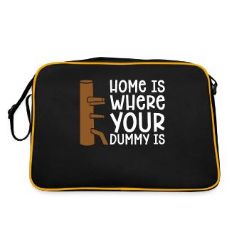 Wing Chun Home est l’endroit où votre combattant factice se bat - Sac Retro - noir/or - Dos