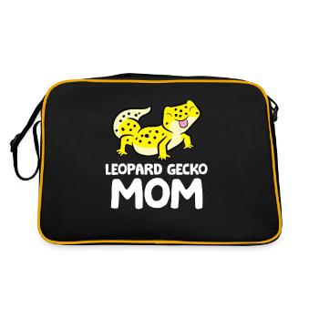 Leopard Gecko Mom Lizard Reptile Mother Leopard - Retro Bag - black/gold - Back