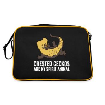 Crested Geckos Are My Spirit Animal Pet Crested - Retro Bag - black/gold - Back
