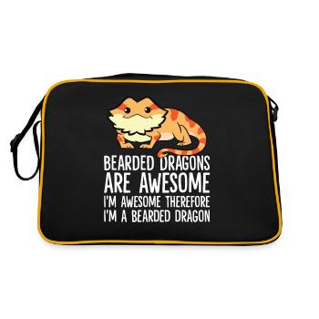 Les dragons barbus sont fantastiques Je suis fantastique - Sac Retro - noir/or - Dos