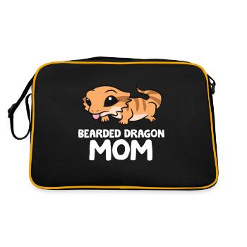 Barbu Mère Lézard Reptile Mère Barbu Dragon - Sac Retro - noir/or - Dos