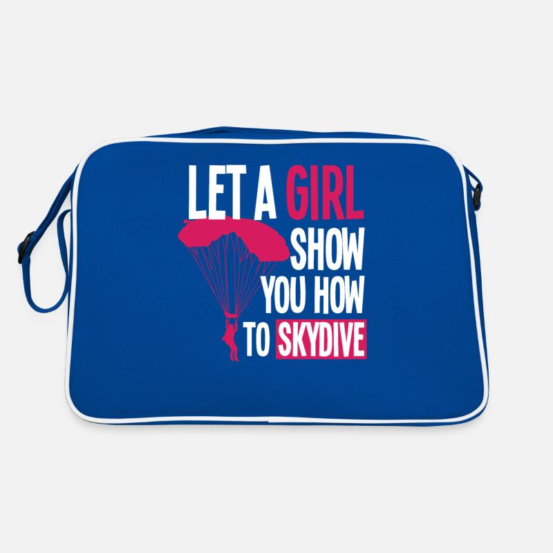 Skydiving Girl Hobby Gift Retro Bag
