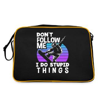 Snowboard Sports d’hiver Montagnes Vacances d’hiver - Sac Retro - noir/or - Dos