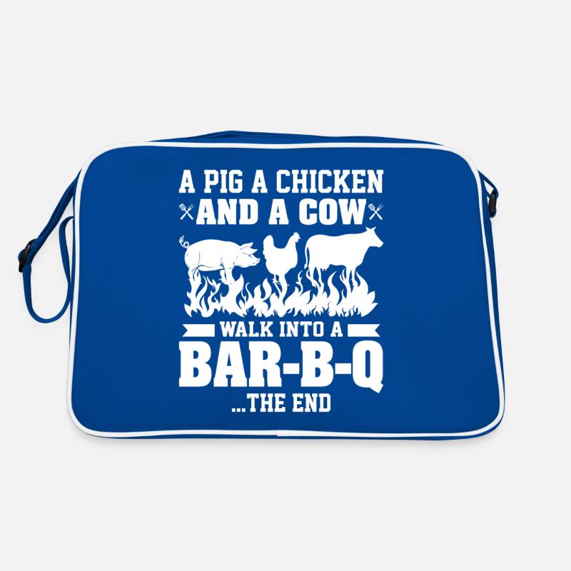 Un cochon, un poulet et une vache entrent dans un B Sac Retro