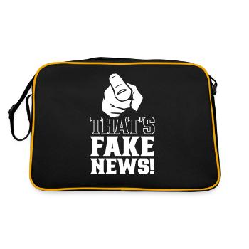 These are fake news Press law Press freedom - Retro Bag - black/gold - Back