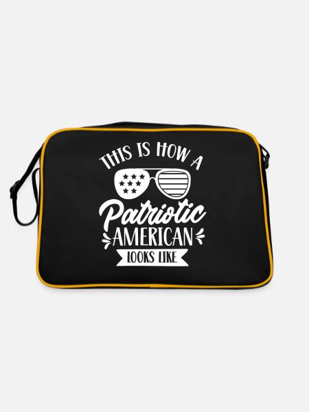 Voici à quoi ressemble un patriote américain des États-Unis - Sac Retro - noir/or - Dos