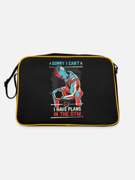 Ne puis-je pas avoir de plans au gymnase désolé - Sac Retro - noir/or - Dos