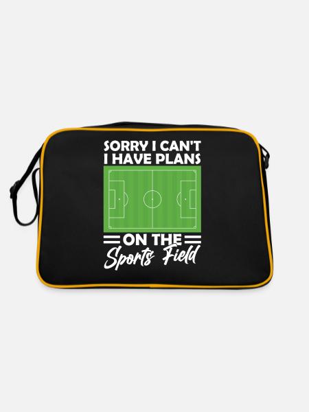 Je ne peux pas J’ai des projets sur le terrain de sport - Sac Retro - noir/or - Dos