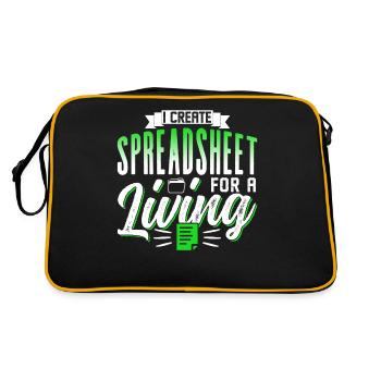 I create spreadsheets for work Spreadsheet - Retro Bag - black/gold - Back