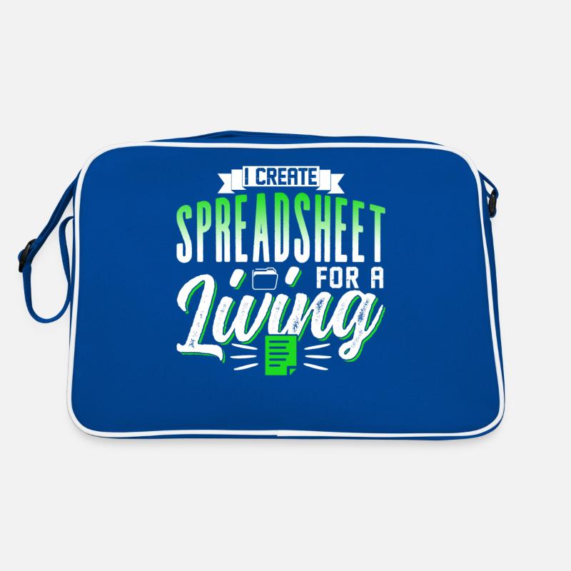 I create spreadsheets for work Spreadsheet Retro Bag