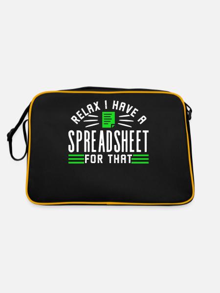 Détendez-vous J’ai une feuille de calcul pour cela - Sac Retro - noir/or - Dos