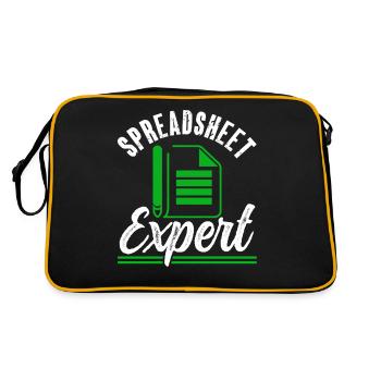 Spreadsheet Expert Accountant Table Work - Retro Bag - black/gold - Back