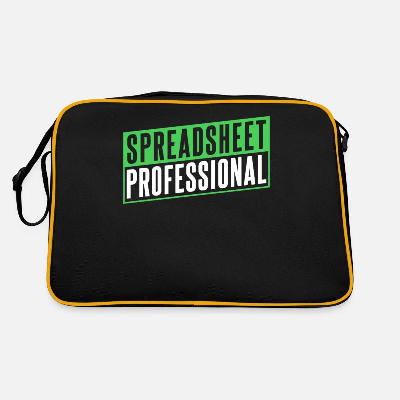 Spreadsheet Professional Accountant Table Work Retro Bag