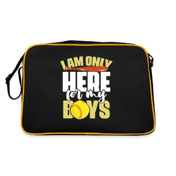 Sport Athleten Spieler Mutter Mutter Leben - Retro Tasche - Schwarz/Gold - Hinten