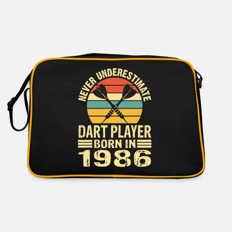 Never Underestimate Dart Player Born In 1986 Retro Tasche