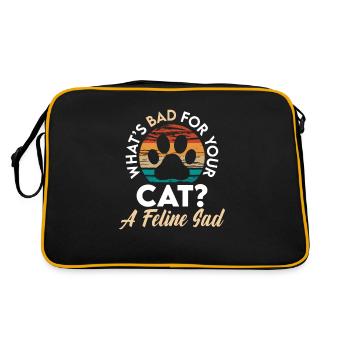 Éleveur de chatons félins - Sac Retro - noir/or - Dos