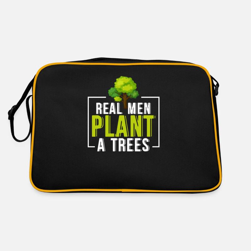 Environment Earth Day Real men plant trees Retro Bag