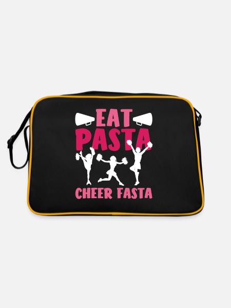 Lustiges Cheerleader Cheerleading Geschenk - Retro Tasche - Schwarz/Gold - Hinten