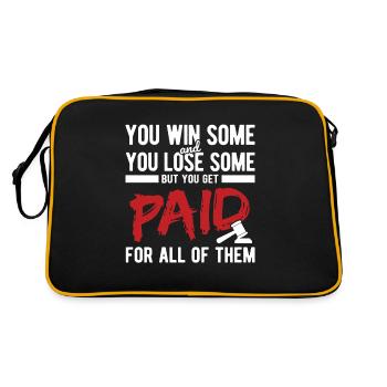 Richter Jurist Anwalt - Retro Tasche - Schwarz/Gold - Hinten