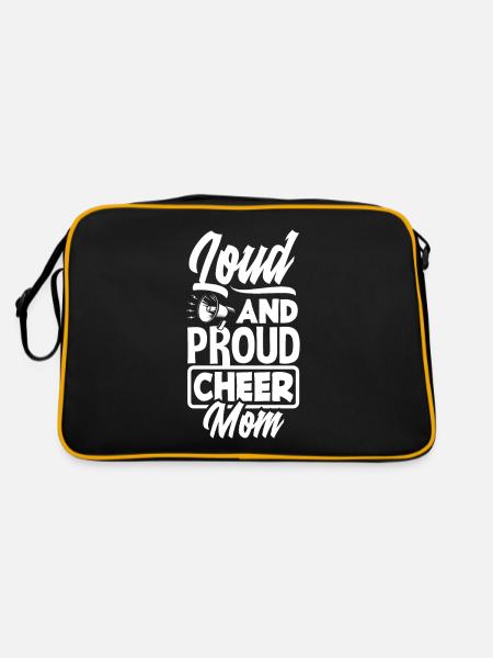 Lustiges Cheerleader Cheerleading Geschenk - Retro Tasche - Schwarz/Gold - Hinten