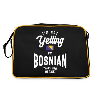 I'm not yelling I'm Bosnian Funny Bosnian Pride - Retro Bag - black/gold - Back