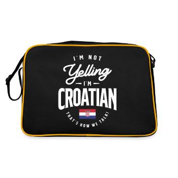 I'm not yelling I'm Croatian Funny Croatian Pride - Retro Bag - black/gold - Back