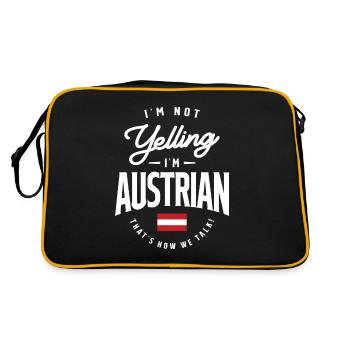 I'm Not yelling I'm Austrian Funny Austrian Pride - Retro Bag - black/gold - Back