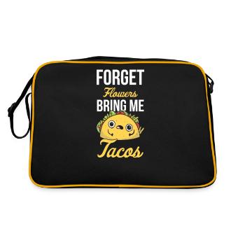Taco Mexican Food Mexique Tortilla Burrito - Sac Retro - noir/or - Dos