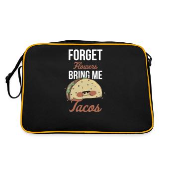 Taco Mexican Food Mexique Tortilla Burrito - Sac Retro - noir/or - Dos