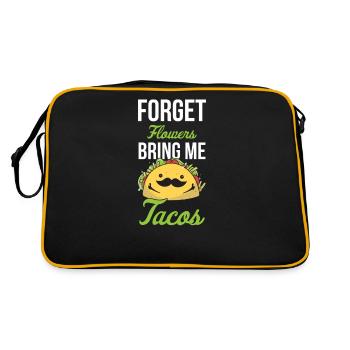 Taco Mexican Food Mexique Tortilla Burrito - Sac Retro - noir/or - Dos