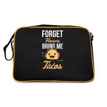 Taco Mexican Food Mexique Tortilla Burrito - Sac Retro - noir/or - Dos