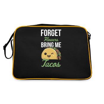 Taco Mexican Food Mexique Tortilla Burrito - Sac Retro - noir/or - Dos