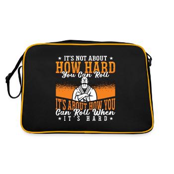Jiu Jitsu It's Not About How Combat Fight Fighter - Retro Bag - black/gold - Back