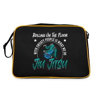 Jiu Jitsu Rolling On The Floor Combattant de combat - Sac Retro - noir/or - Dos