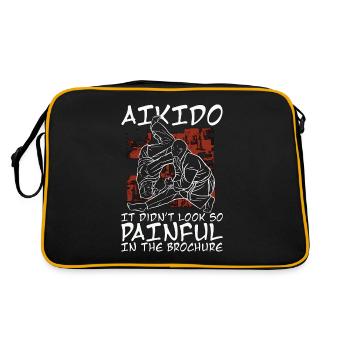 Aikido It Didn't Look So Painful Martial Samurai - Retro Bag - black/gold - Back