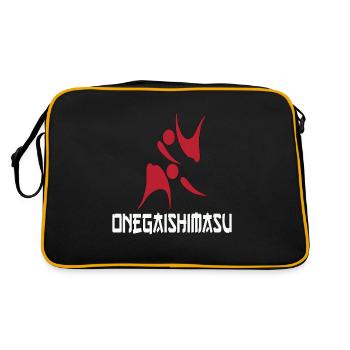 Aikido Onegaishimasu Fighter Martial Arts Samurai - Retro Bag - black/gold - Back