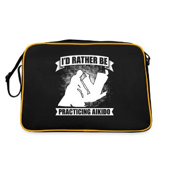 Aikido I'd Rather Be Practicing Martial Samurai - Retro Bag - black/gold - Back