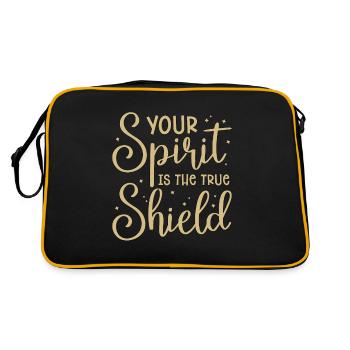 Aikido Your Spirit Is Fighter Martial Arts Samurai - Retro Bag - black/gold - Back