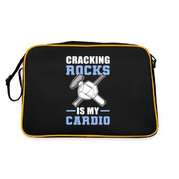 Cracking Rocks est ma collection de minéraux cardio - Sac Retro - noir/or - Dos